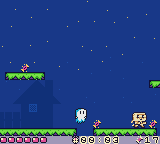 Boo floating near a mummy and candy in level 1